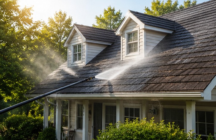 Powerwashing Roofs